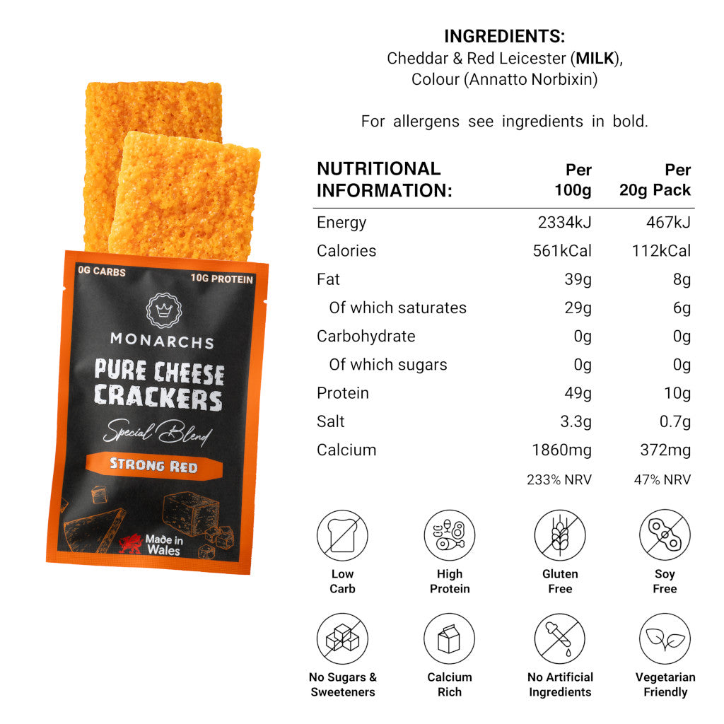 Strong Red Cheese Crackers - (10 Pack)