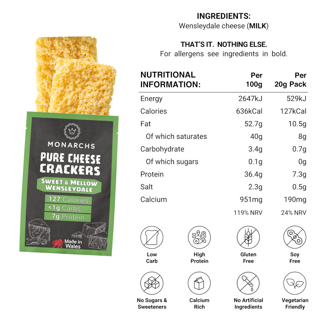 Wensleydale Cheese Crackers - (10 Pack)